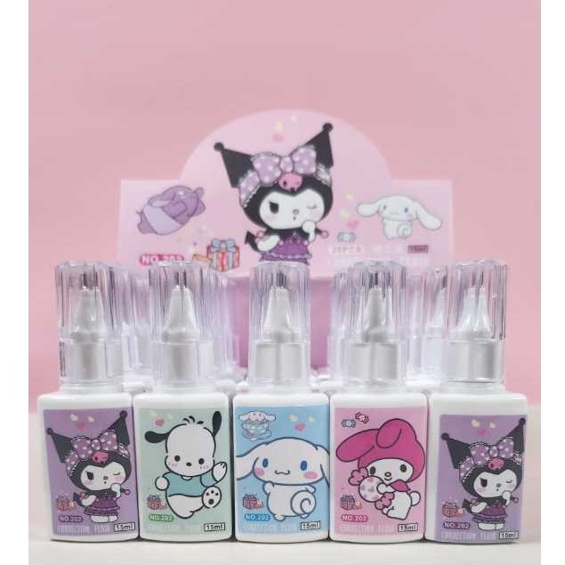 

Tip ex cair motif sanrio kuromi / melody / cinnamoroll / Penghapus Pulpen / Alat Sekolah / Tip Ex Anak Sekolah / TIP E KUROMI