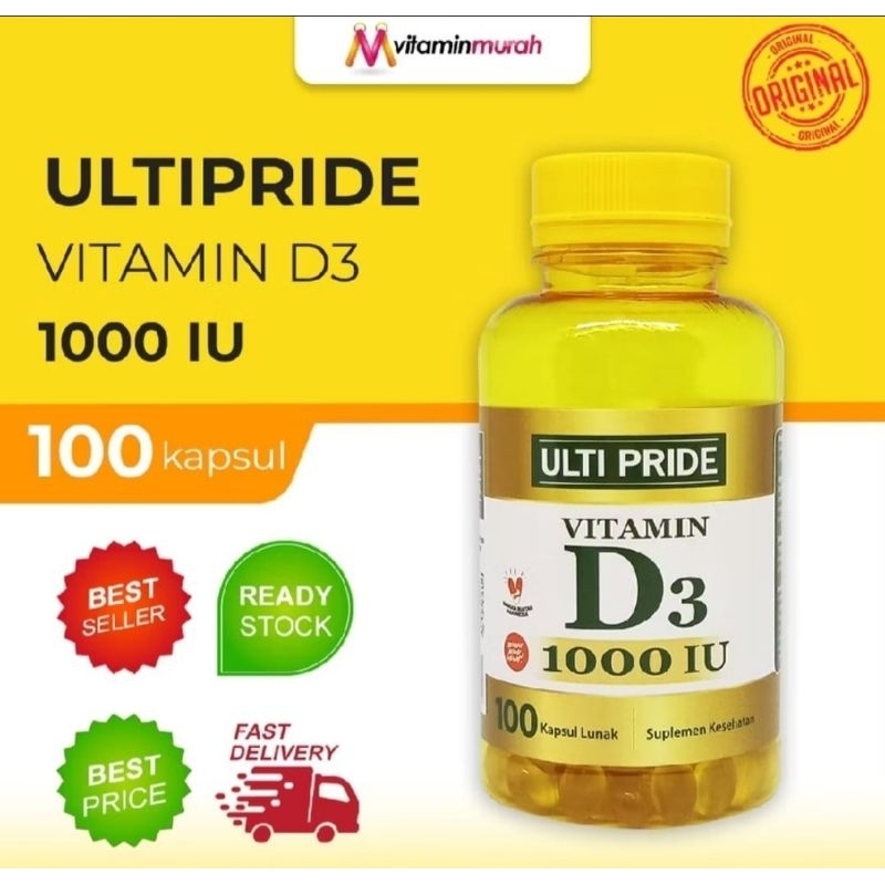 ULTI PRIDE VITAMIN D3 1000 IU ISI 100 KAPSUL