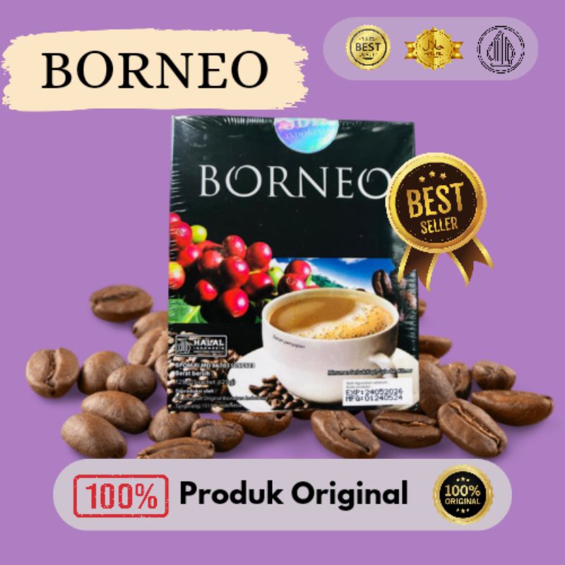 

BORNEO" Minuman Serbuk Kopi, Gula, dan Krimer. Berat bersih 125g