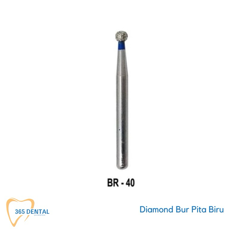 BR 40-Diamond Bur Pita Biru High Speed Round Bur