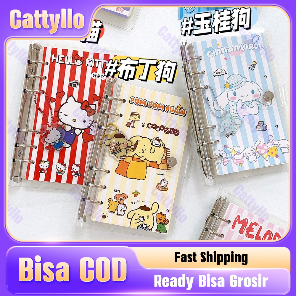 

[Free Pendant] Binder A6 Ring Sanrio Cute/ Notebook Buku Catatan Lucu Journaling