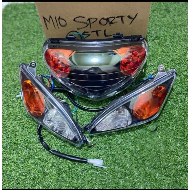 Reflektor lampu depan set sen castem Mio lama Mio soprty lama Mio 5Tl castem hitam oren tgl mx