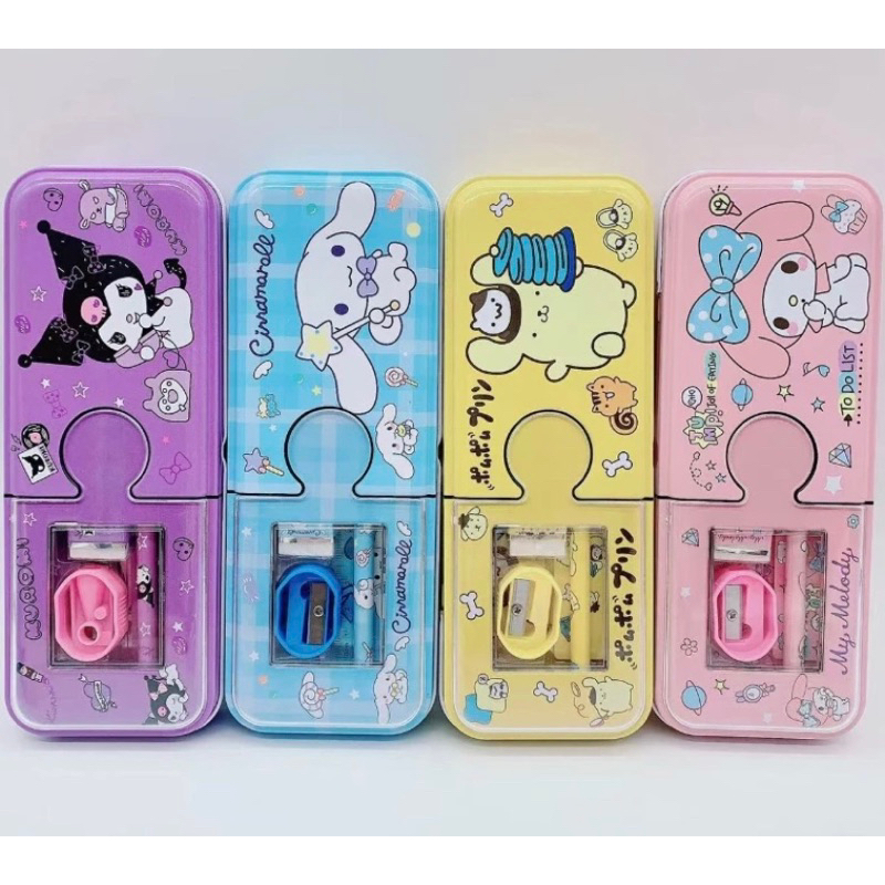 

Kotak Pensil Sanrio dan 1 set alat tulis/Kotak Pensil Sanrio/Kotak pensil Kuromi/Cinnamoroll/ Pompom