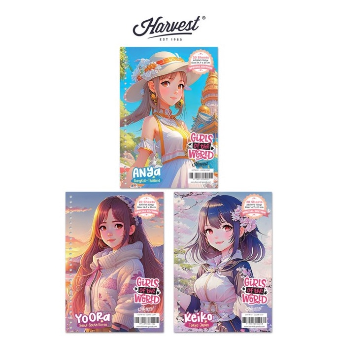 

MURAH MERIAH Loose Leaf Kertas Binder Harvest A5 Girls of The World isi 3 East