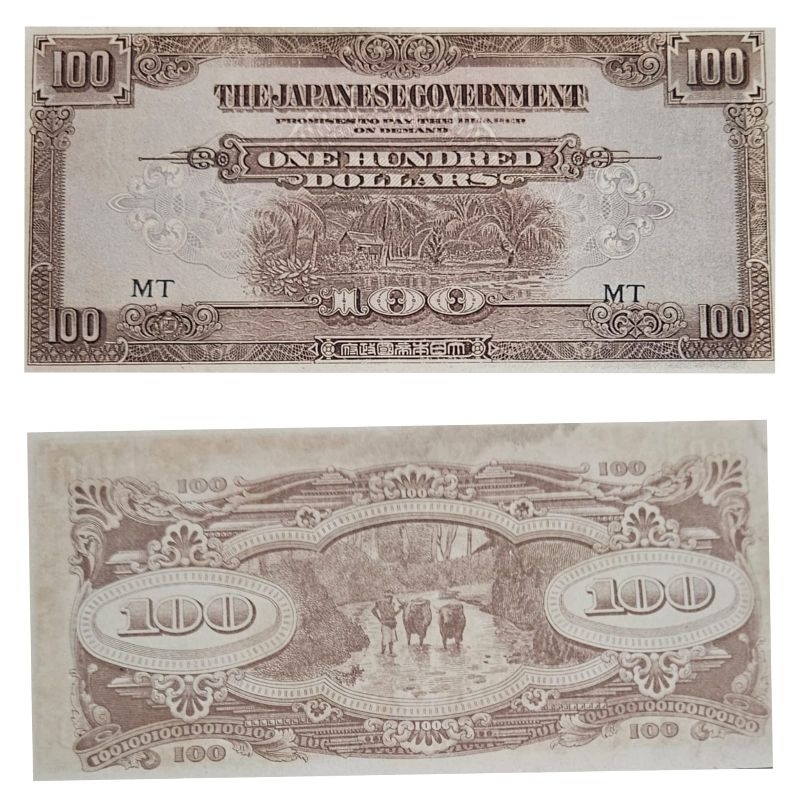 #Super Murah Uang Japanes Goverment Malaya 100 Dollar 1942-1945 AUNC -XF Mulus Renyah Dijamin Origin