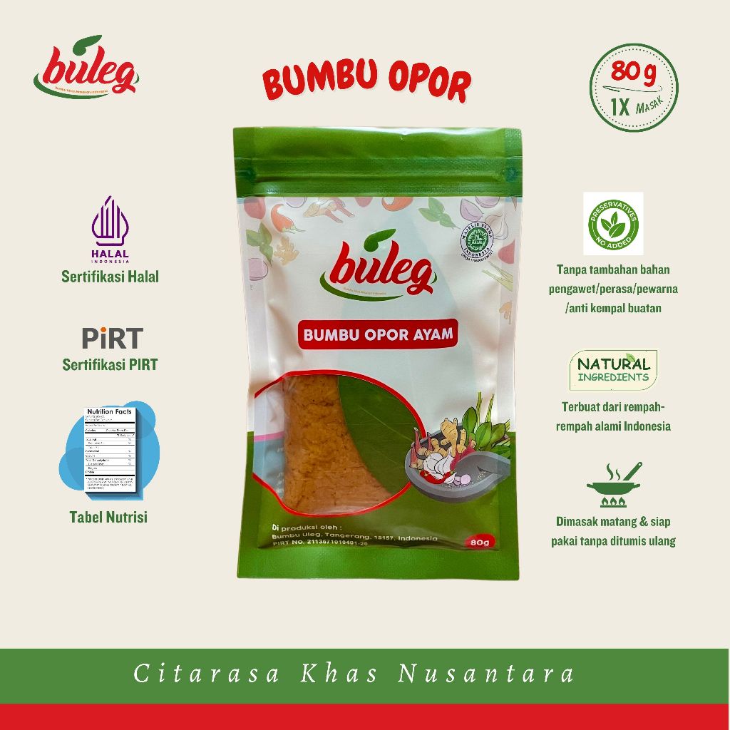 

Buleg Bumbu Opor - Pack 80 g