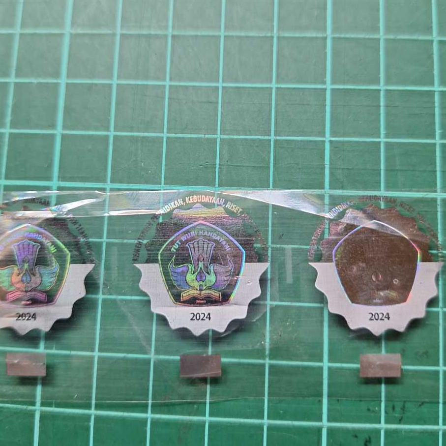 

Hologram TUT WURI HANDAYANI Hotprint Hotstamp foil TWH tahun 2024