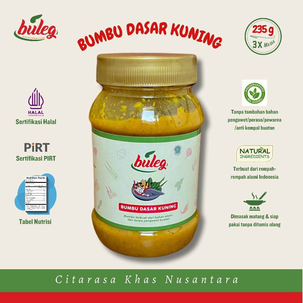 

Buleg Bumbu Dasar Kuning - Botol 235 g
