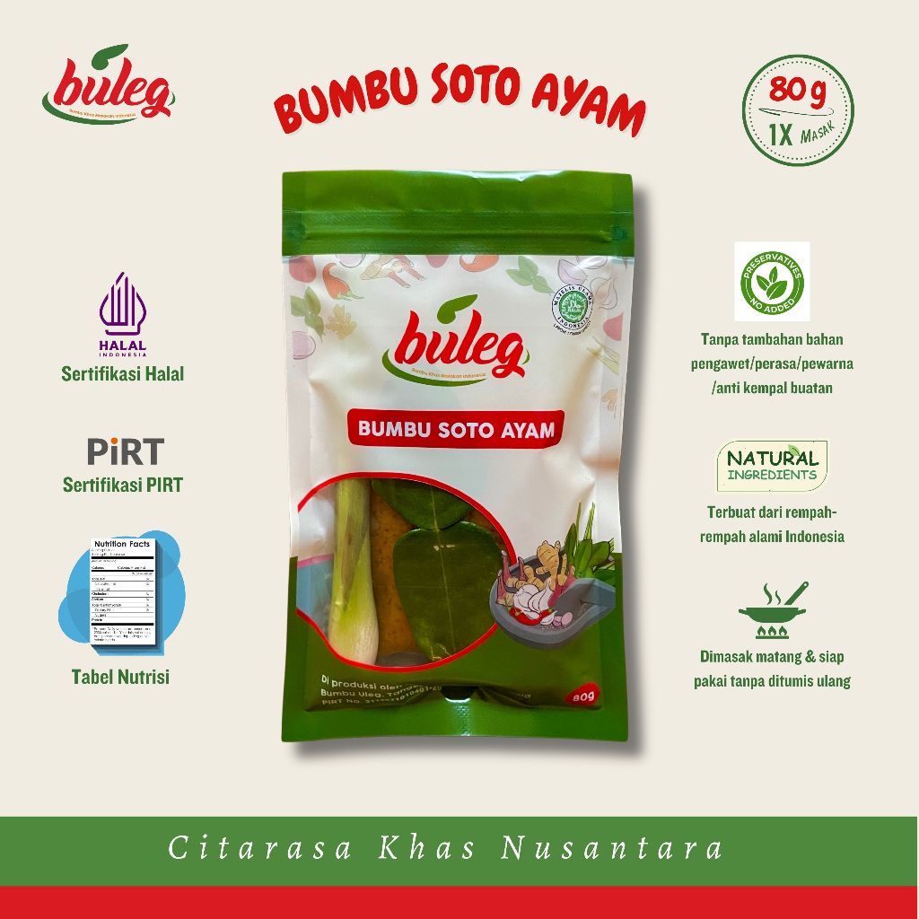

Buleg Bumbu Soto Ayam - Pack 80 g