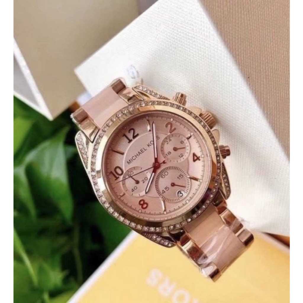 Jam Tangan Wanita Mk 5943 Chronograph Date Original