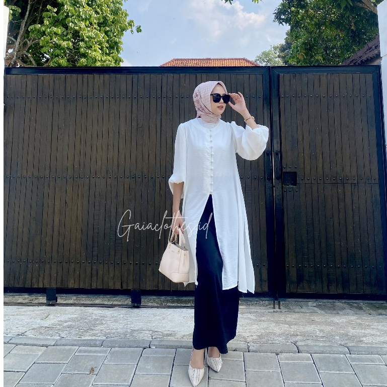 Amena Midi Dress | Midi Dress Muslim Polos  |  Dress Muslim Simple |  Tunik Wanita Muslim  |  Midi D