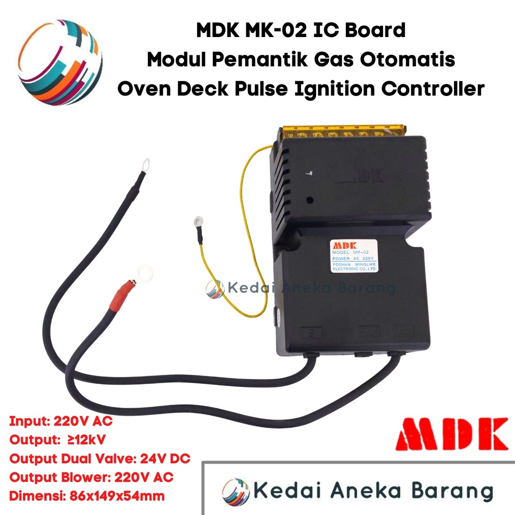 MDK MK2 MK2 Module Modul Pemantik Pematik Gas LPG ELPIJI Oven Deck Pulse Ignition Igniter Transforme