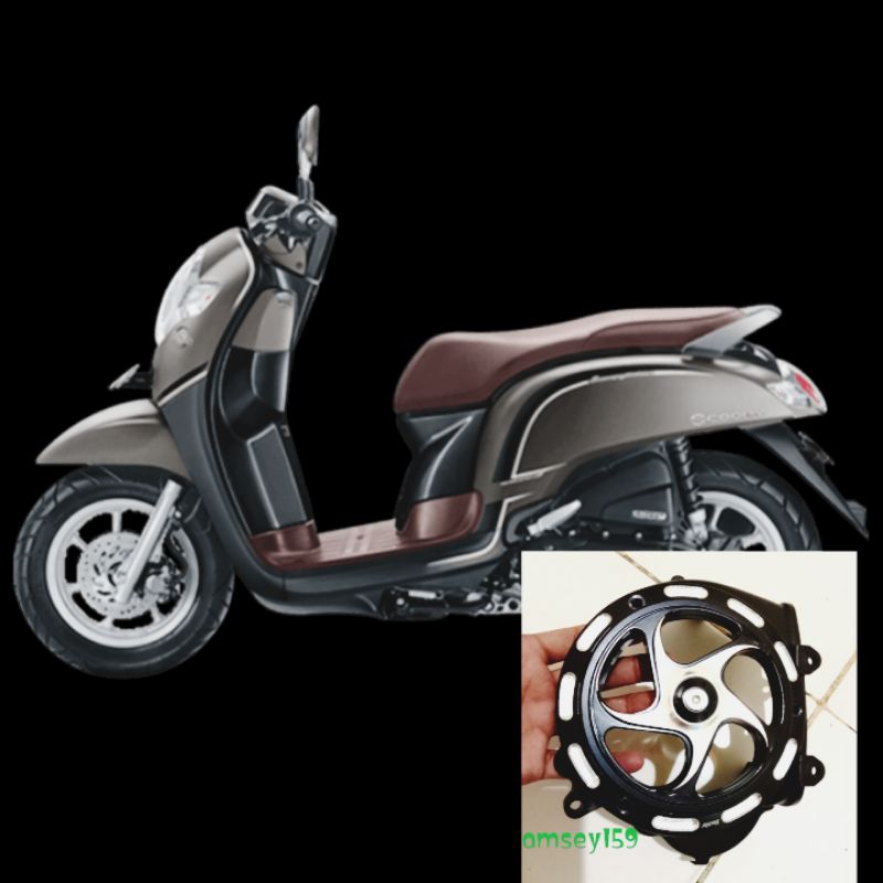 cover kipas Scoopy esp 2017-2020 set spiner full cnc ori cover pelindung kipas set spiner Scoopy esp