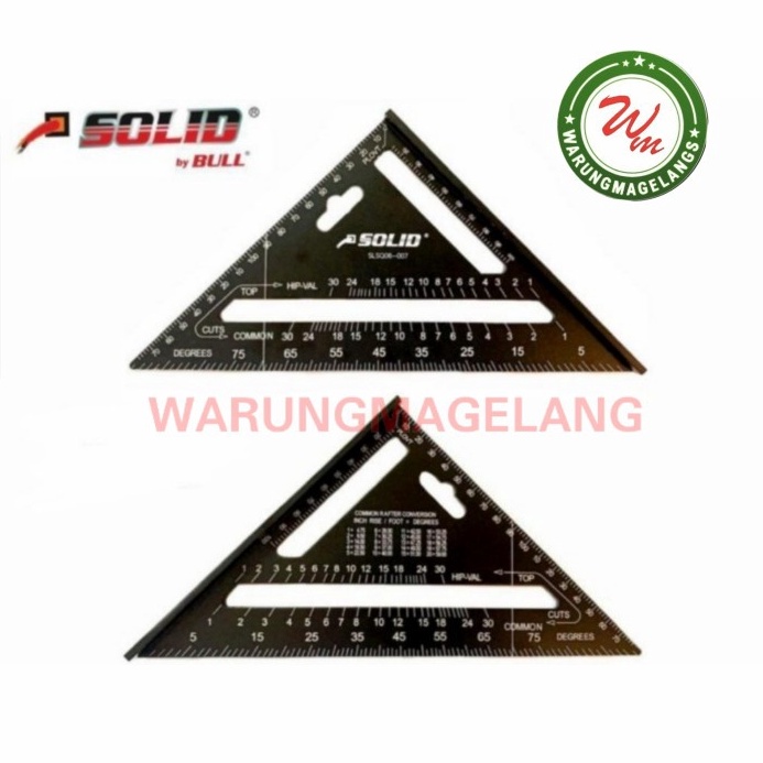 

Penggaris Segitiga siku 7 inch bahan almunium Solid q K8U9