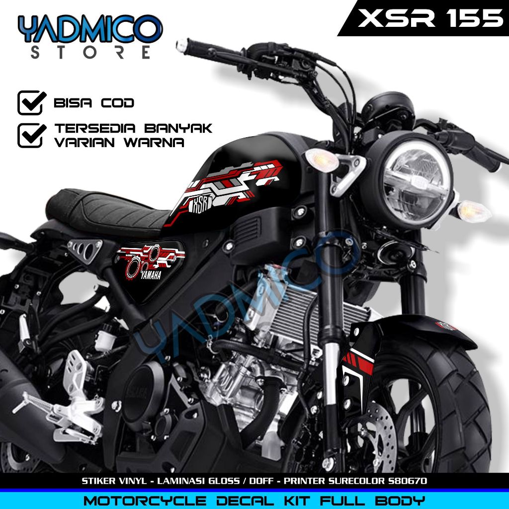 【PROMO DECAL】Stiker Motor XSR 155 Full Body / Striping Yamaha XSR 155 Fullbody / Decal XSR Variasi D