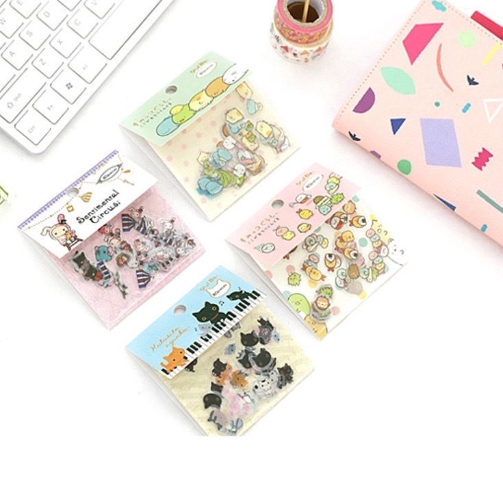 

PESTA DISKON CODTTStiker mini isi 8pcsStiker plastik transparansumiko stiker