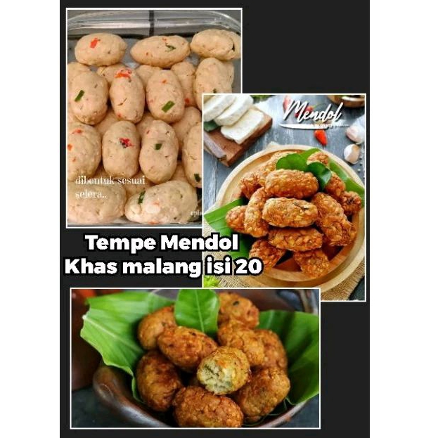 

Tempe mendol berempah khas malang isi 20 biji lezat siap goreng