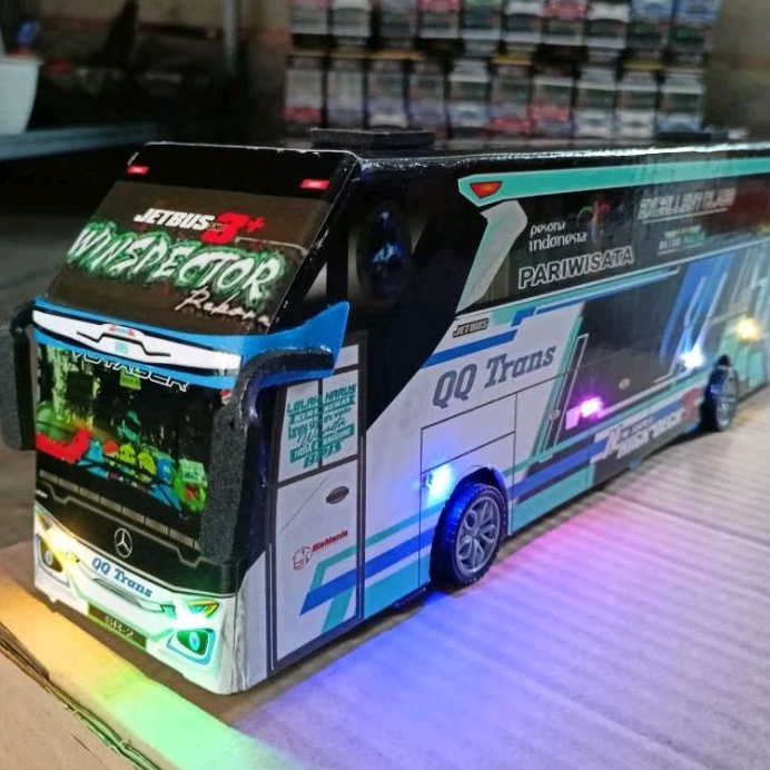 KODE V79Z Mainan Bus Basuri Remote Control Batre Cas