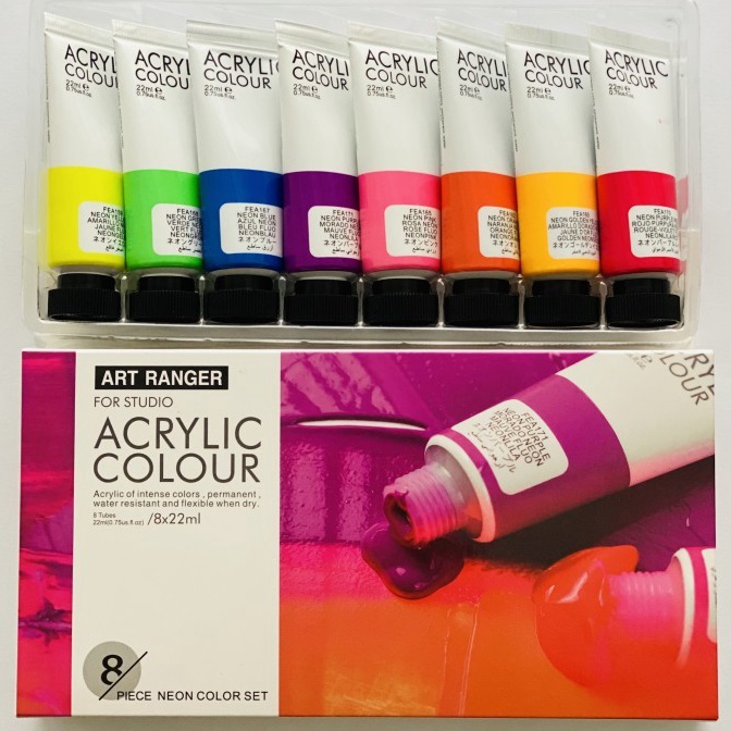 

ART RANGER acrylic colorcat acrylicakrilik 8x22Ml neon set m R4J3