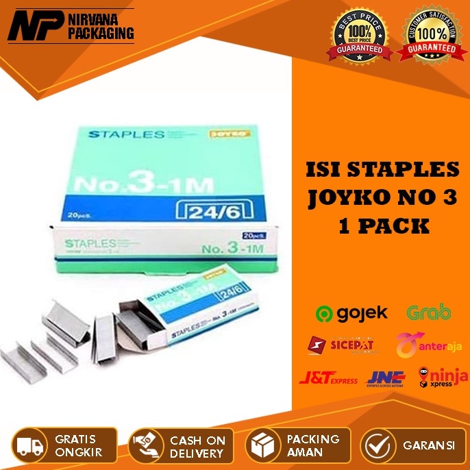 

ISI STAPLES ISI STEPLES JOYKO NO 3 ISI STAPLER ISI STEPLER 1 PACK l I3E9