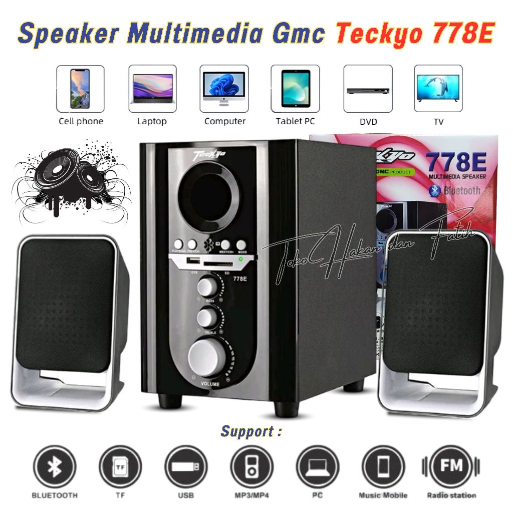 Speaker Bluetooth GMC Teckyo 778E - Speaker Super Bass - Speaker Aktif Teckyo 778 E GMC~THF