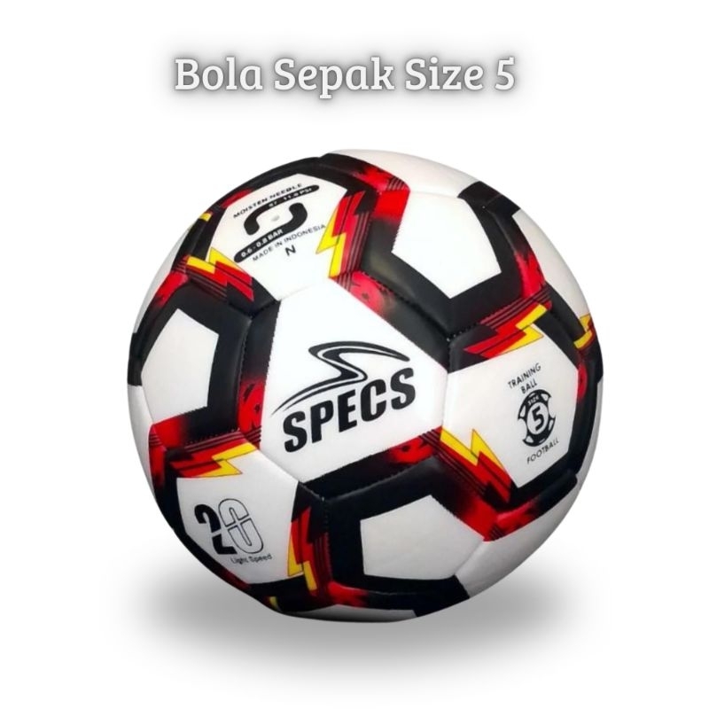SPECS BOLA SEPAK PREMIUM SPECS LIGHT SPEED20 BOLA KAKI SIZE5 JAHIT
