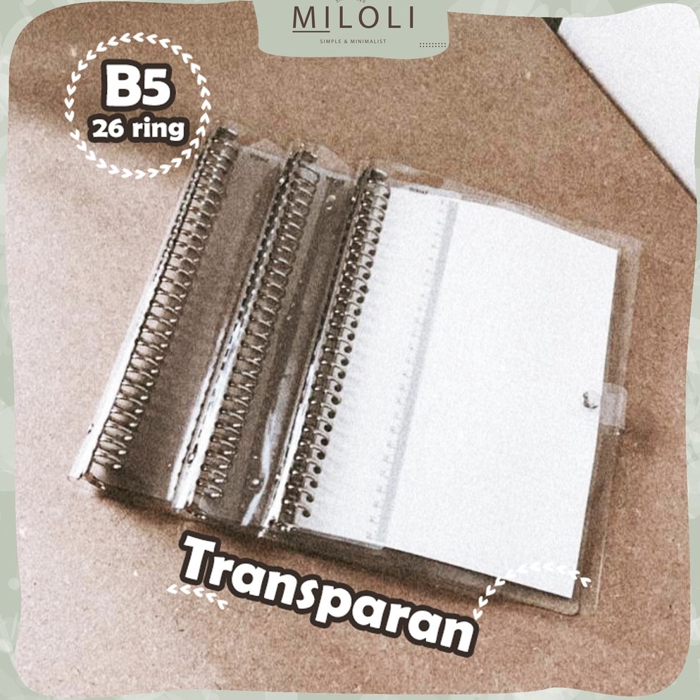 

MILOLI Binder B5 Transparan Aesthetic Binder 26 ring E13 r V1Y8