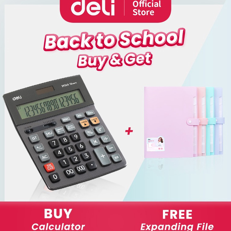 

Deli Kalkulator 12 Check 16 Digit Garansi 3 Tahun LCD besar dan kualitas tinggi E39265 f A2G4