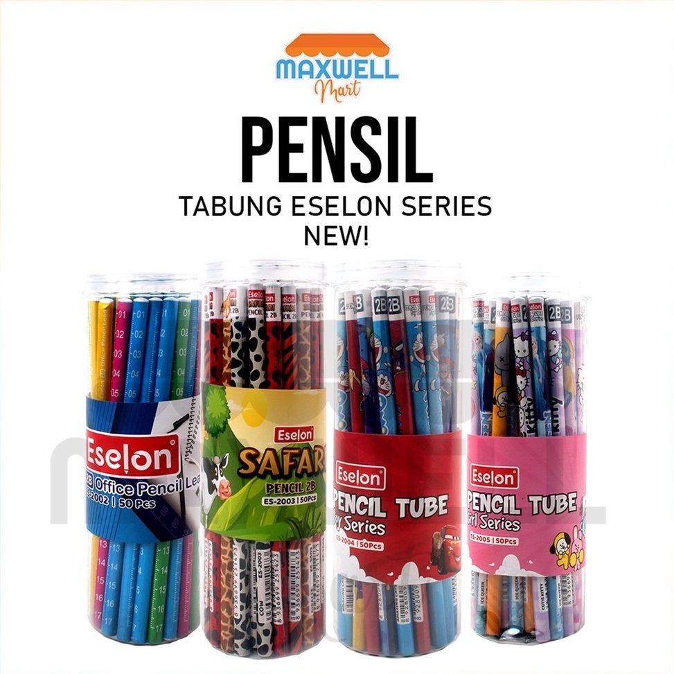 

MaxMart 1 Tabung isi 5 Pensil Fancy 5buah Pensil 2B Eselon m Y4T9