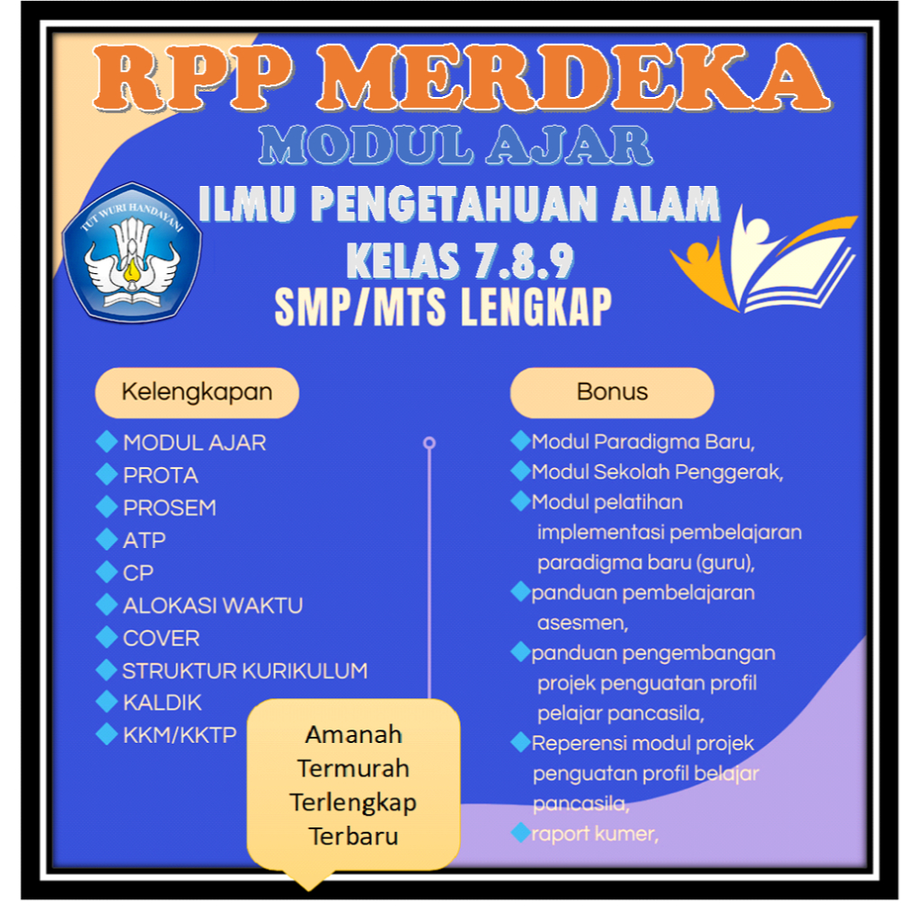 

MODUL AJAR IPA KELAS 7.8.9 SMP/MTs KURUKULUM MERDEKA LENGKAP