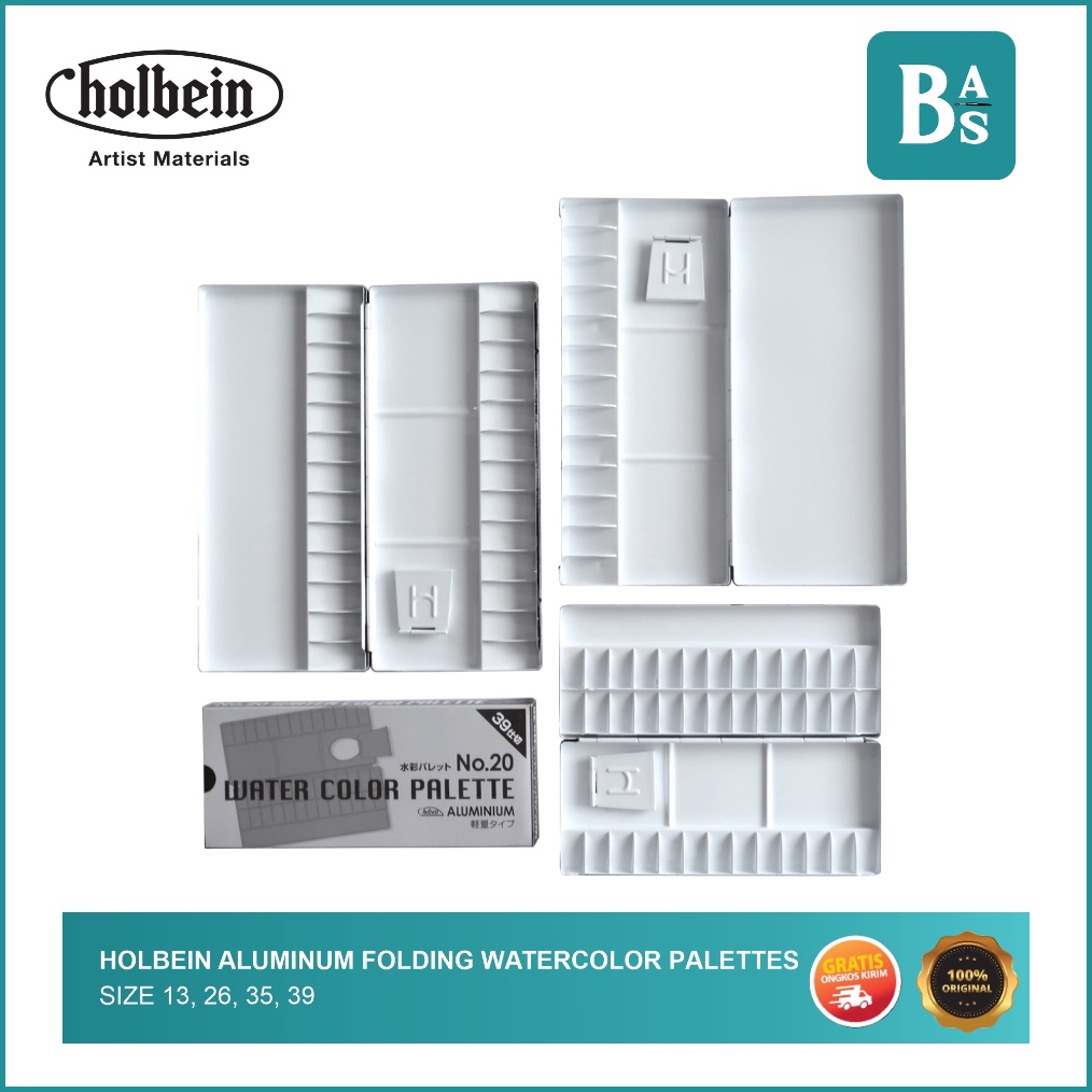

Holbein Aluminum Folding Watercolor Palettes e E4W6