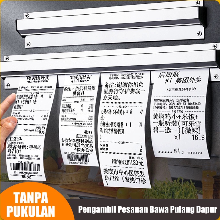 

Bill Holder Receipt Holder Capitan Nota Stainless 45x6cm6x6cm9x6cmPenjepit Kertas Bon Bill i B3P3