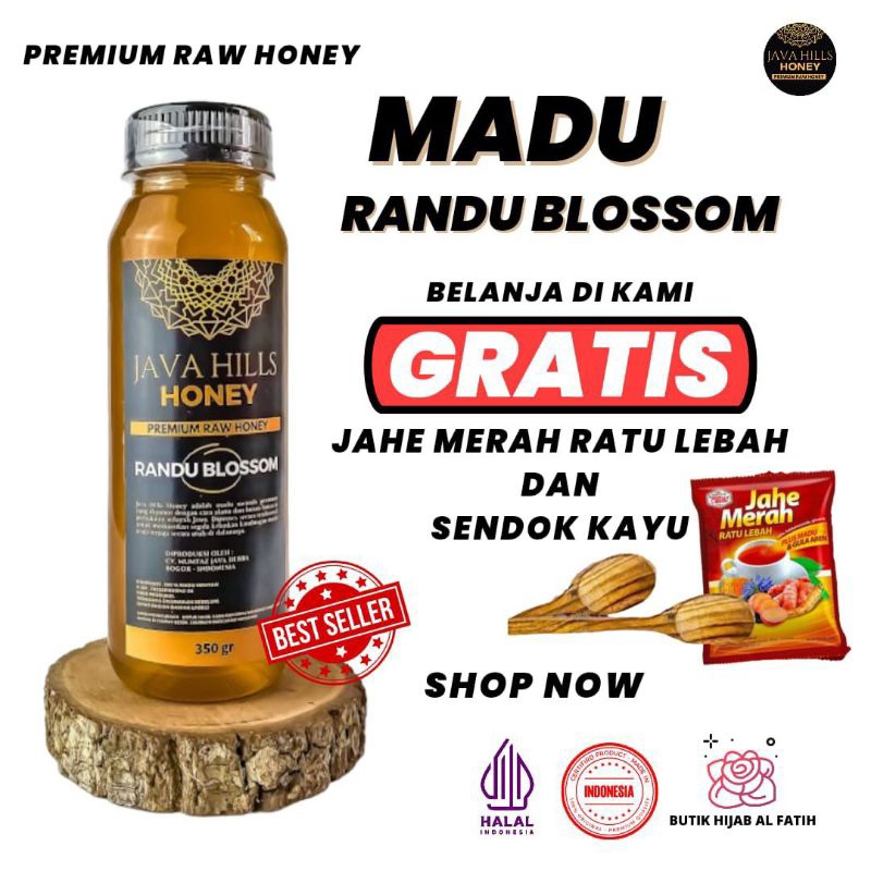 

java hills honey muntaz madu asli randu 330gr menjaga imunitas bisa cod