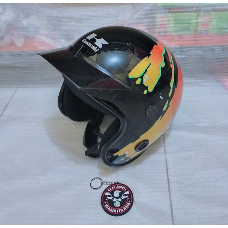 Helm Jadul Kawasaki Original