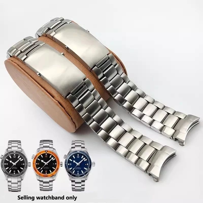 Strap Tali Rantai Jam Tangan Omega 007 Seamaster speedmaster Planet Ocean Bracelet Steinless Steel 2