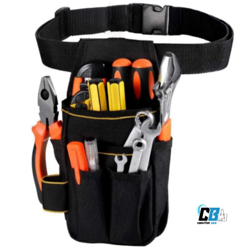 Tas Pinggang Toolkit Bag Tools Bag Tas Obeng Tas Perkakas Kunci Peralatan Tukang Mekanik