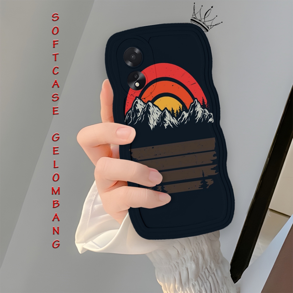 Soft Case Gelombang HP OPPO A38 - OPPO A18 - Casing Gelombang - Espa.id - Fashoin Case - Case Cewek 