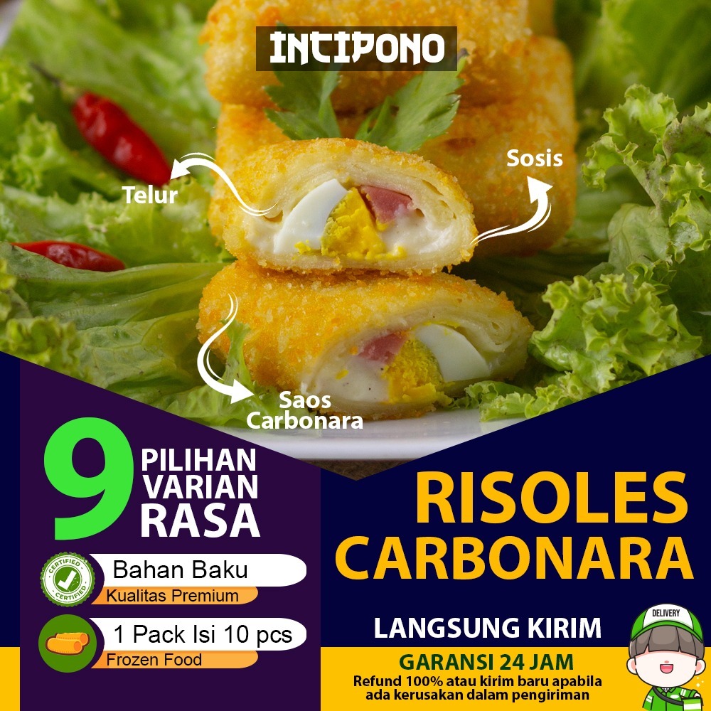 

Incipono Risoles Carbonara Telur Sosis Rasa Saos Carbonara Creamy Lezat Isi 10 Frozen Food Premium Hotel