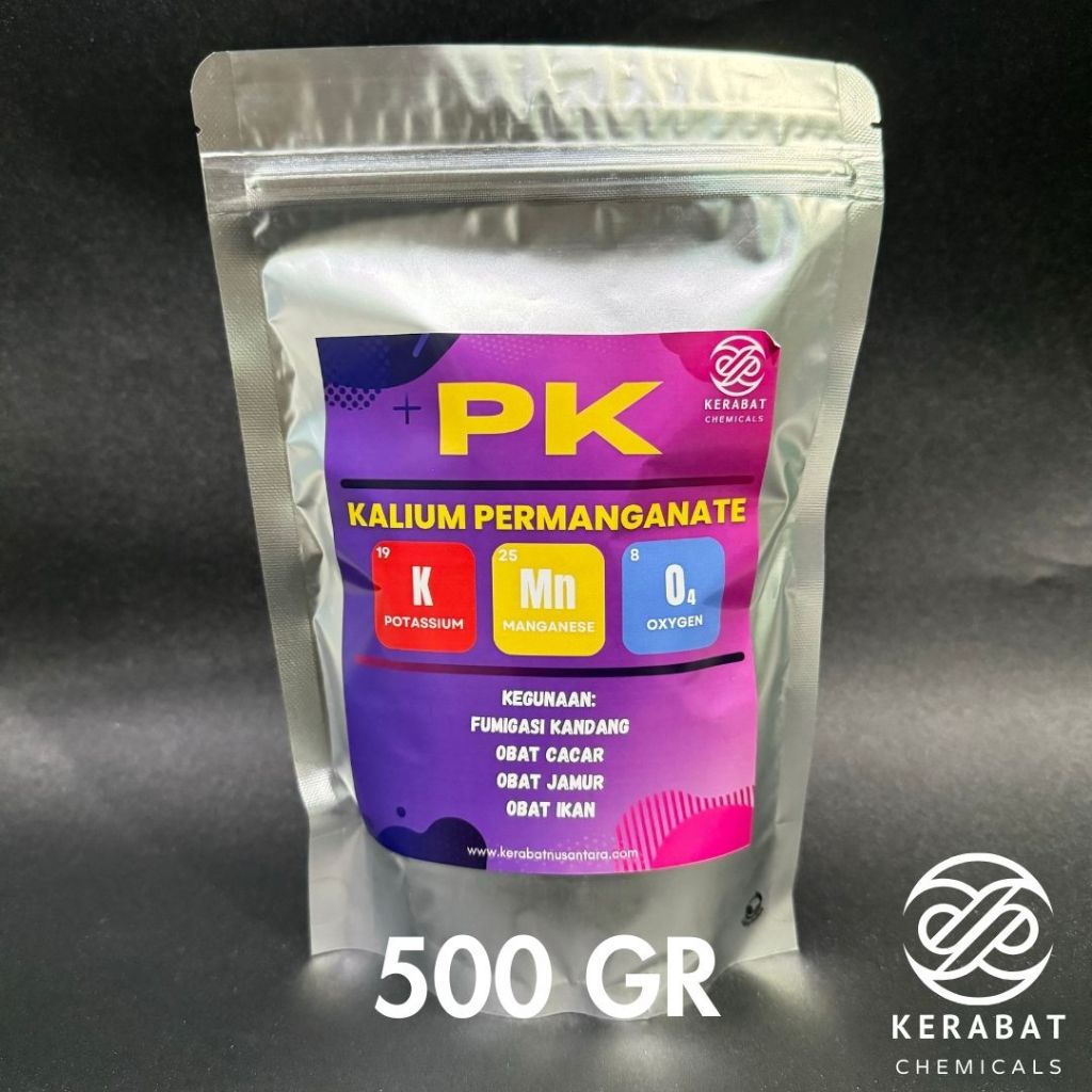 500 Gram Serbuk PK Kalium Permanganat Obat Cacar Kulit dan Fumigasi Kandang