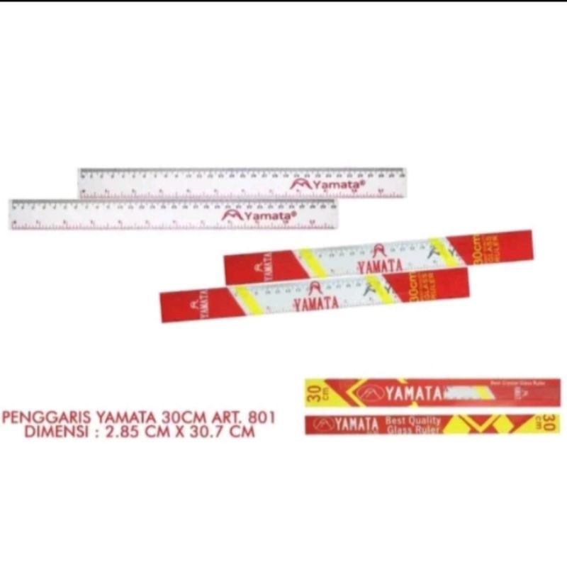 

PENGGARIS PLASTIK / MISTAR YAMATA 30CM 1KTK 24PCS