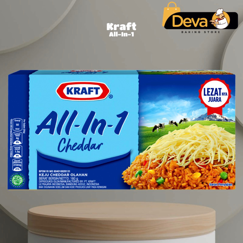 

Kraft All In One Cheddar 165gr