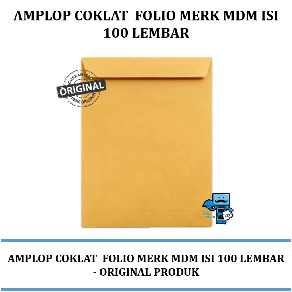 

Amplop Coklat Folio Merk MDM isi 100 Lembar