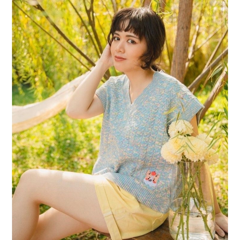 Bebeplum Ice Cream Vest in Sea Salt