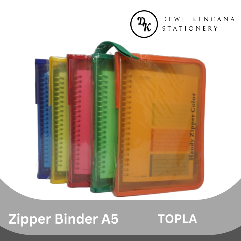 

Binder Zipper Warna A5 TOPLA / Loose Leaf Zipper Binder Color A5 TOPLA