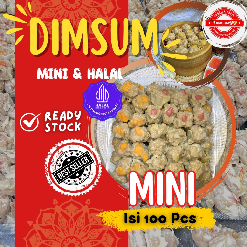 

NEW!! Kemasan Twinwal Dimsum MINI Frozen isi 100 Mix Topping Free Saus Merah