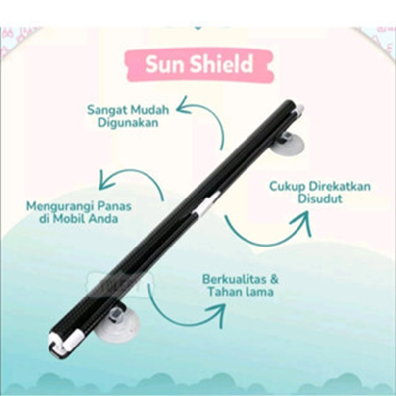 Sunsield Mobil Roll Tabir Surya Sunshade Tirai Kaca Mobil/Sunsield Mobil Tirai Roll Pelindung UV Mat