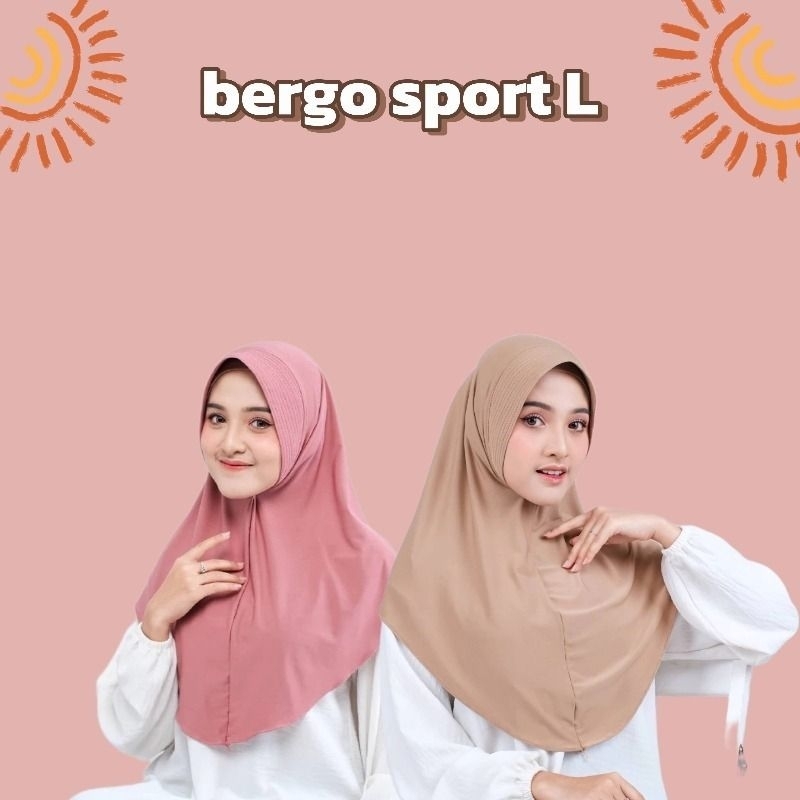 hijab bergo sport ukuran L jilbab instan bergo hijab sport