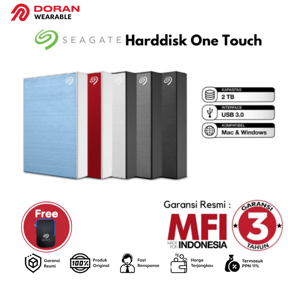 Hard Disk Harddisk Hardisk HDD Eksternal External Seagate 1TB 2TB 4TB 5TB | 1 2 4 5 TB TERA One Touc