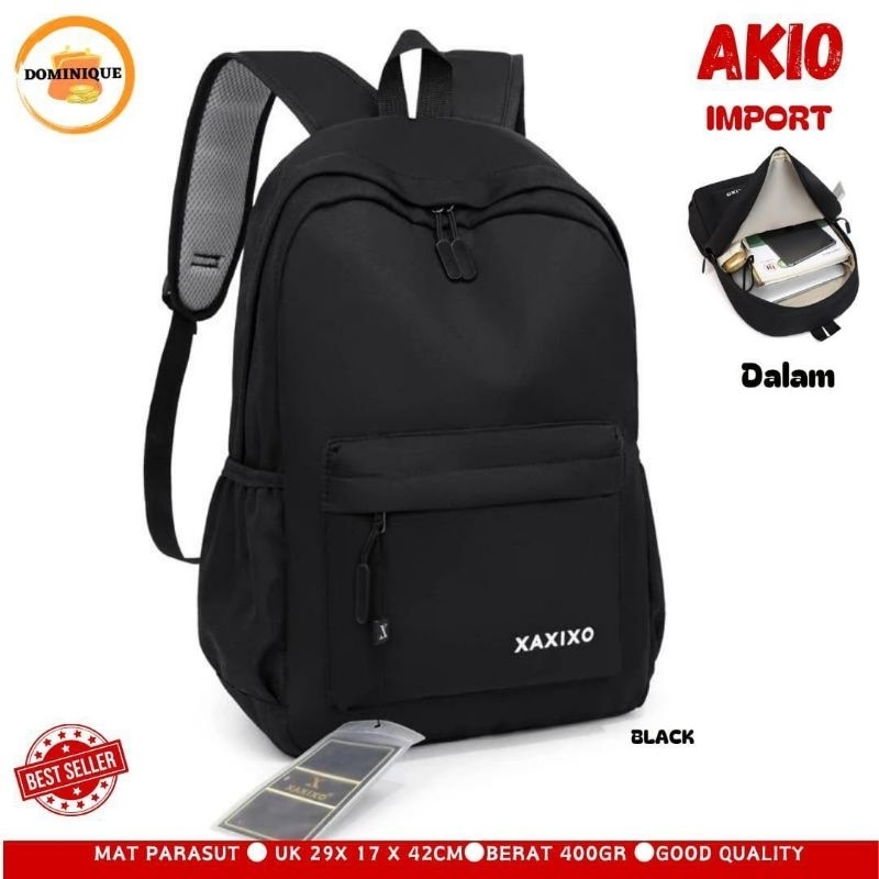 TAS RANSEL IMPORT PEREMPUAN TAS GENDONG BAHAN PARASUT AKIO