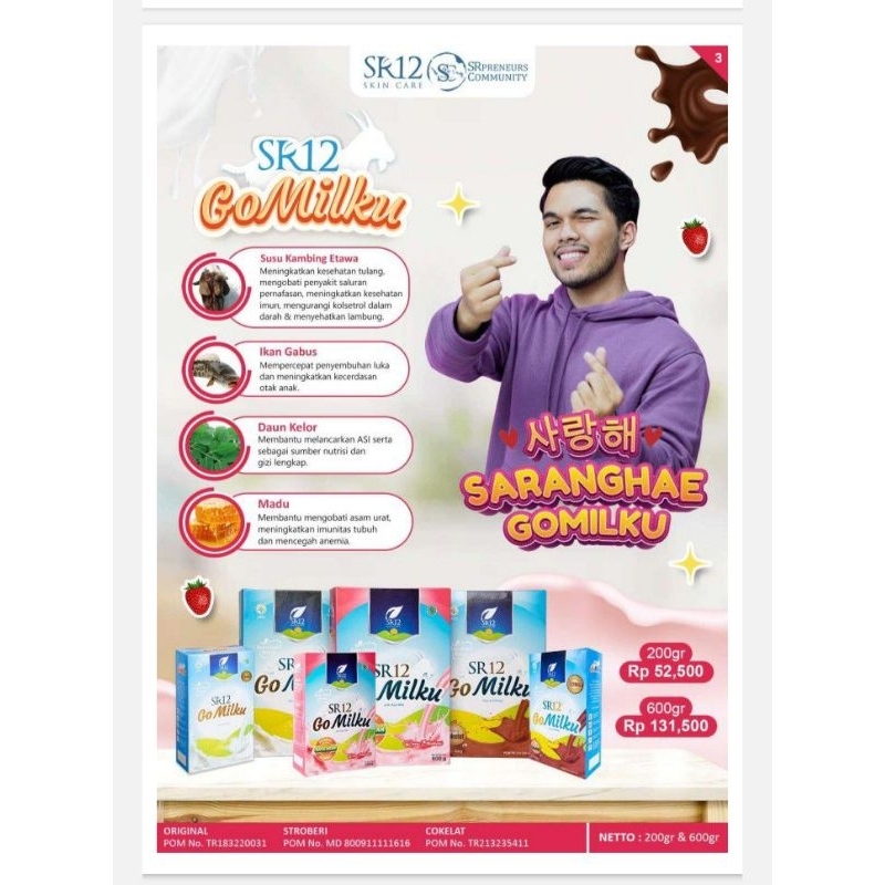 

GoMilku Go Milku susu kambing SR12 200 gr susu bubuk